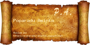 Poparadu Aminta névjegykártya